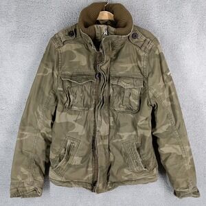 Abercrombie & Fitch Jacket Medium‎ Noonmark Green Camouflage Military Hoffman